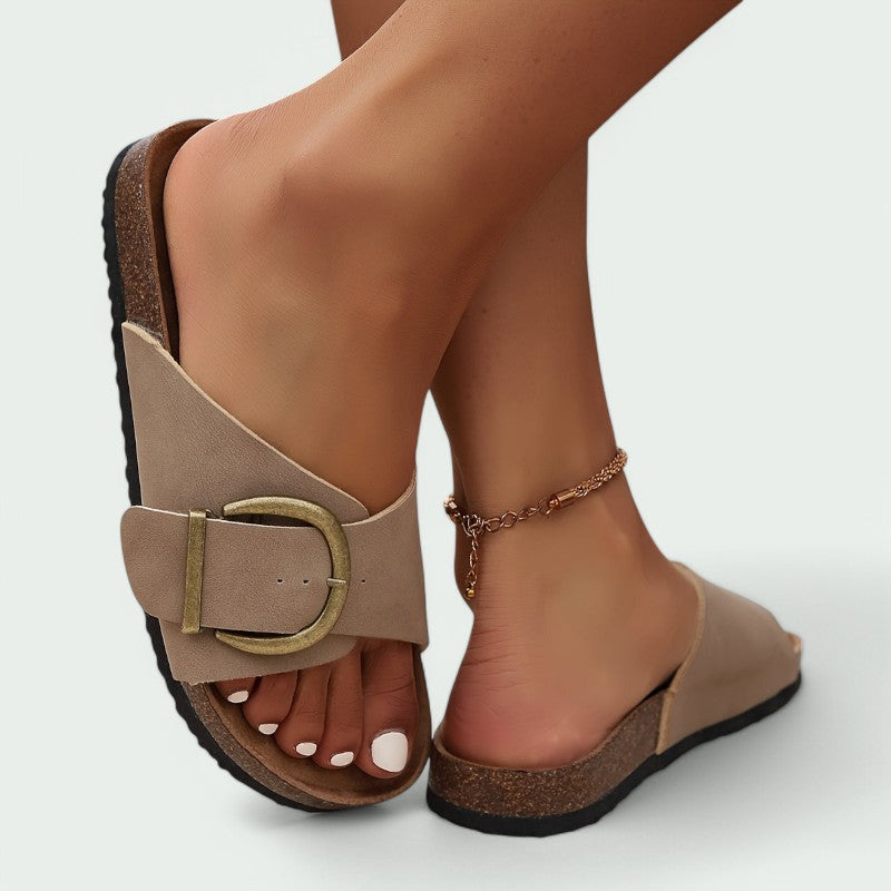 Milena – Elegante Wildleder-Sandalen mit Großer Schnalle für Damen