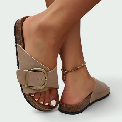Milena – Elegante Wildleder-Sandalen mit Großer Schnalle für Damen
