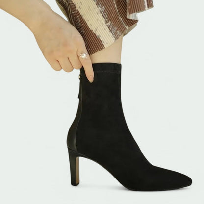 Lavinia – Elegante Wildleder-Stiletto-Stiefel mit spitz zulaufendem Design für Damen