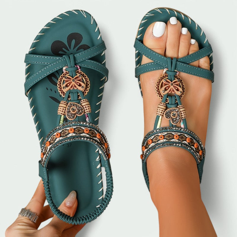 Liora – Elegante Strass-Schmetterlingssandalen für den Sommer