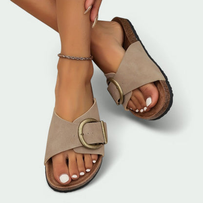 Milena – Elegante Wildleder-Sandalen mit Großer Schnalle für Damen