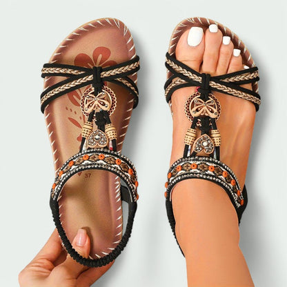 Liora – Elegante Strass-Schmetterlingssandalen für den Sommer