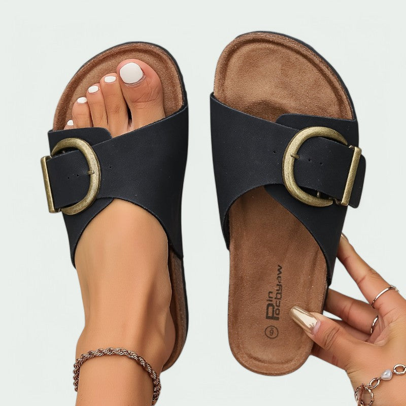 Milena – Elegante Wildleder-Sandalen mit Großer Schnalle für Damen