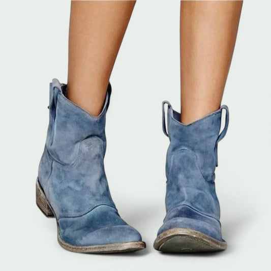 Carmine – Vintage Cowboy-Stiefeletten für Damen mit Niedrigem Absatz für den Frühling