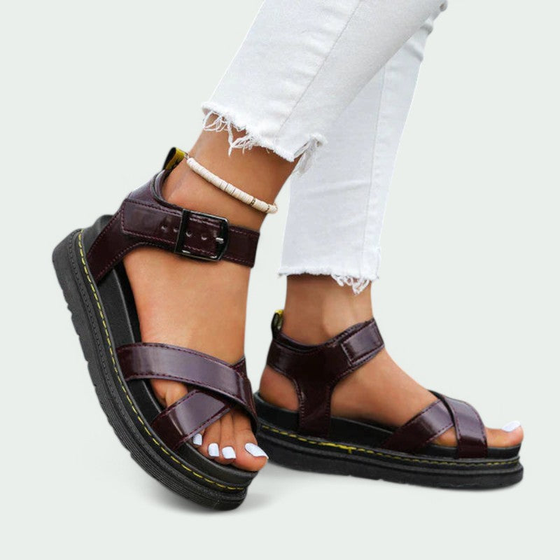 Marina – Stilvolle und Bequeme Kreuzband-Sandalen für Damen