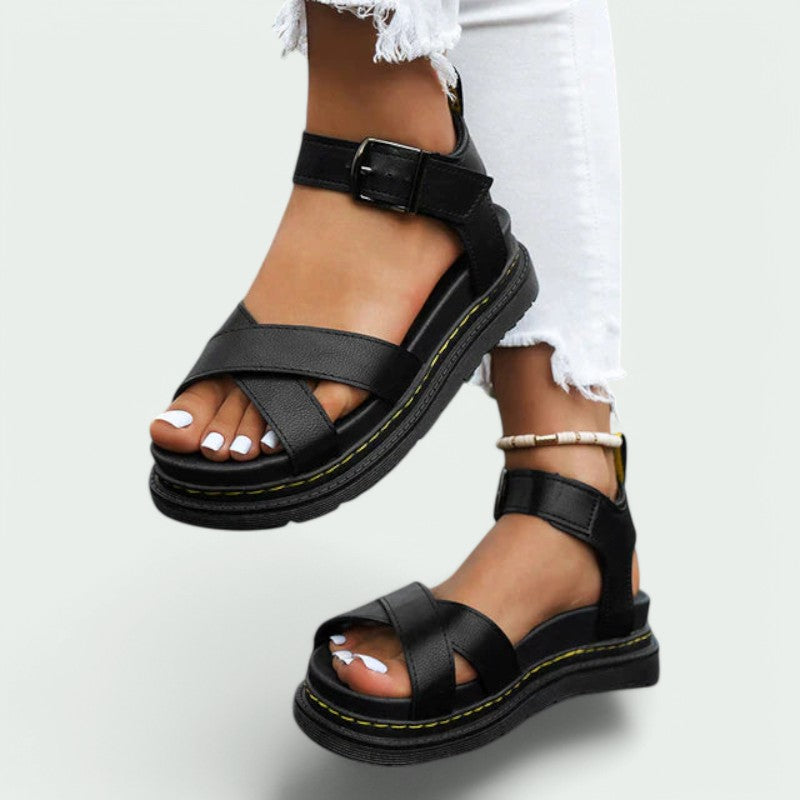 Marina – Stilvolle und Bequeme Kreuzband-Sandalen für Damen