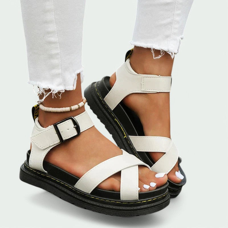 Marina – Stilvolle und Bequeme Kreuzband-Sandalen für Damen