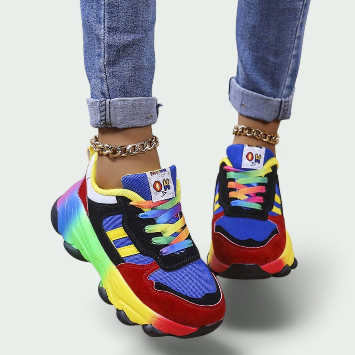 Ravora – Bunte, bequeme orthopädische Sneakers für Damen