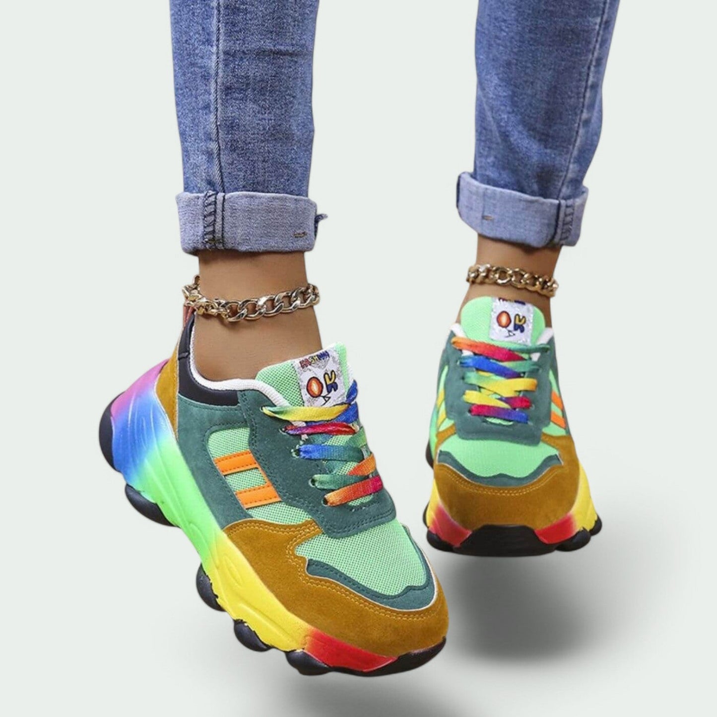 Ravora – Bunte, bequeme orthopädische Sneakers für Damen