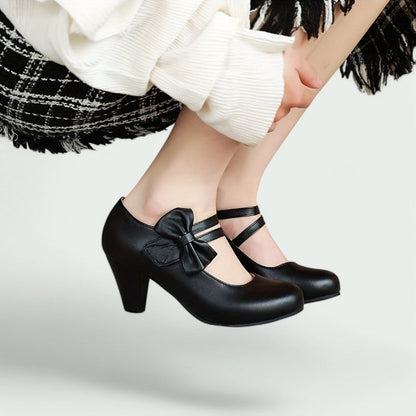 Daphne – Stilvolle und Bequeme Runde Pumps für Damen mit Eleganten Absätzen
