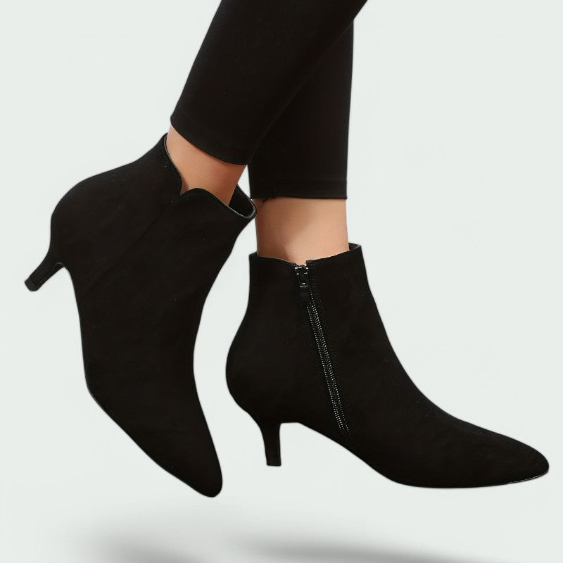 Freya – Elegante, bequeme Stiefeletten mit praktischem Reißverschluss und modischem Absatz