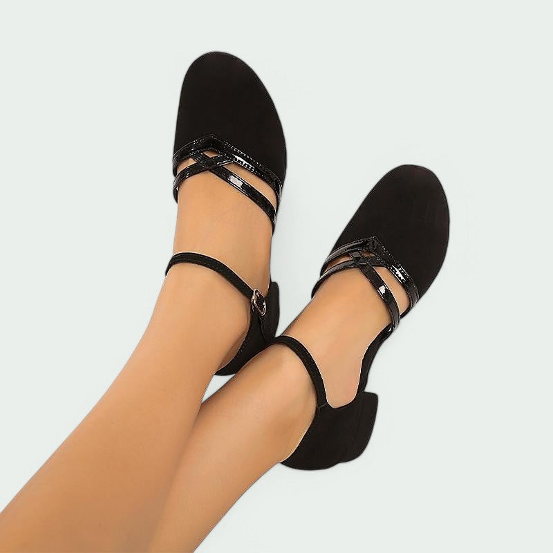 Amara – Elegante und Bequeme Schwarze Tanzschuhe für Damen