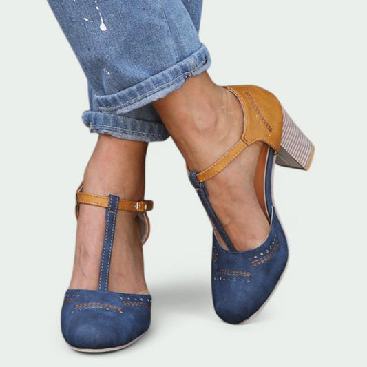 Solara – Vintage T-Strap Schuhe mit Komfortablem Blockabsatz für Jeden