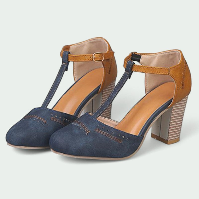 Solara – Vintage T-Strap Schuhe mit Komfortablem Blockabsatz für Jeden