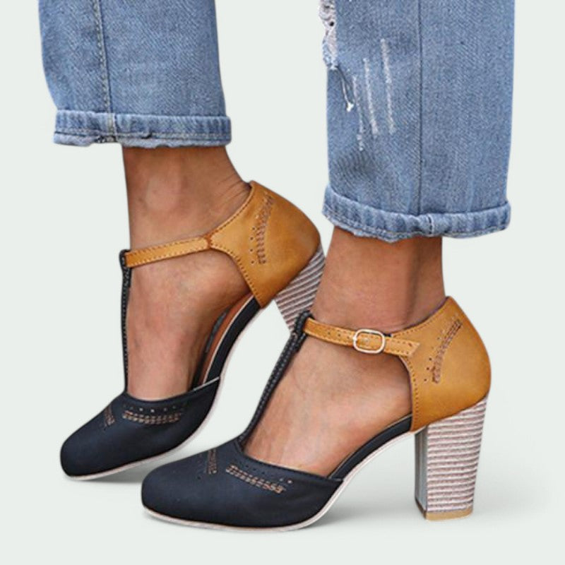 Solara – Vintage T-Strap Schuhe mit Komfortablem Blockabsatz für Jeden