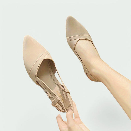 Larissa – Elegante, rutschfeste Mid-Heel Ballerinas mit spitzem Design für Damen