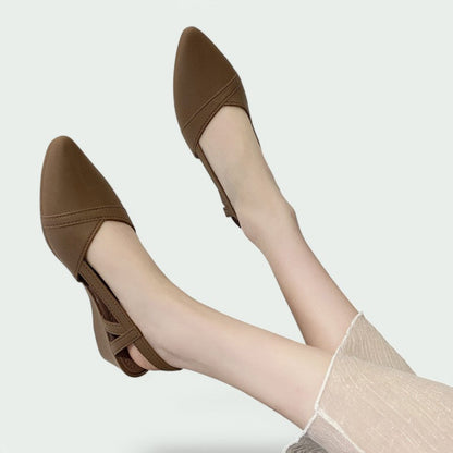 Larissa – Elegante, rutschfeste Mid-Heel Ballerinas mit spitzem Design für Damen