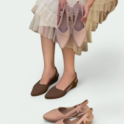 Larissa – Elegante, rutschfeste Mid-Heel Ballerinas mit spitzem Design für Damen