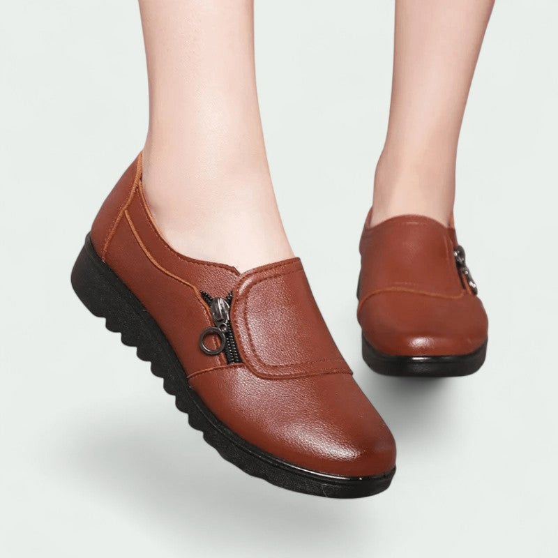 Lina – Leichte Damen Slipper mit praktischem Reißverschluss für höchsten Komfort