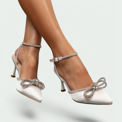 Lina – Elegante High Heels mit Funkelnden Knöchelriemen für Damen