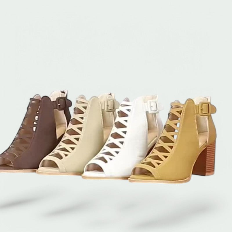 Livia – Stilvolle Kunstleder Stiefeletten mit Komfortablem Chunky Absatz für Damen