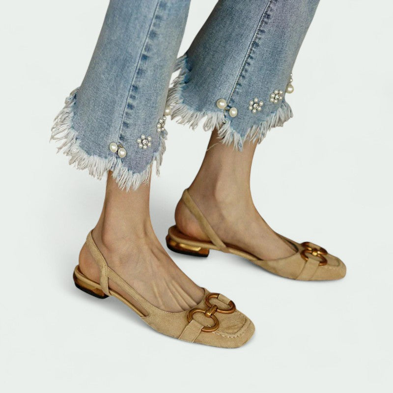 Livia – Bequeme Freizeit-Sandalen mit flachen Absätzen für Damen
