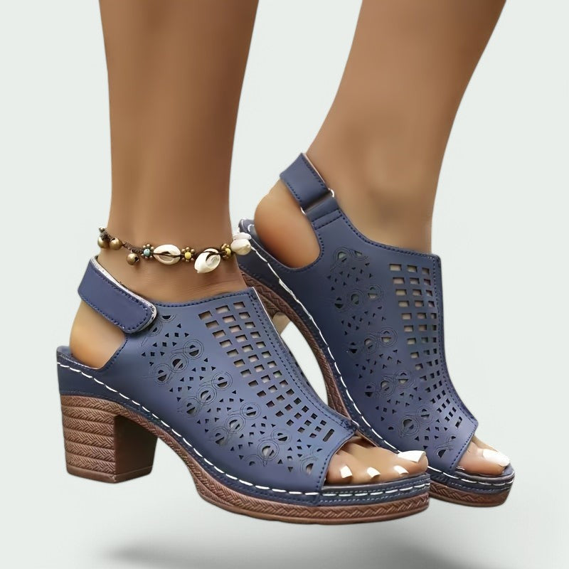 Samantha – Elegante Sandalen mit Offener Spitze und Hohem Absatz für Damen