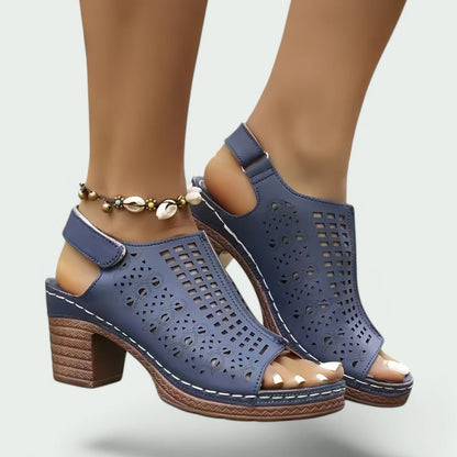 Samantha – Elegante Sandalen mit Offener Spitze und Hohem Absatz für Damen