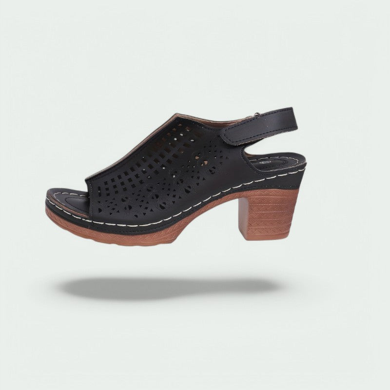 Samantha – Elegante Sandalen mit Offener Spitze und Hohem Absatz für Damen