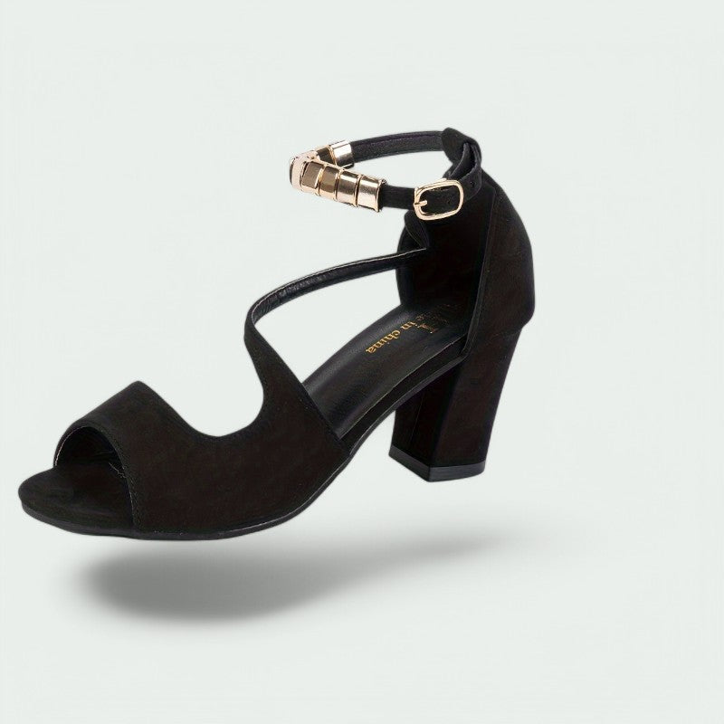Sienna – Stilvolle Absatzsandalen mit Knöchelriemchen und Offenen Zehen