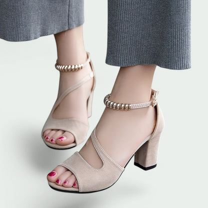 Sienna – Stilvolle Absatzsandalen mit Knöchelriemchen und Offenen Zehen