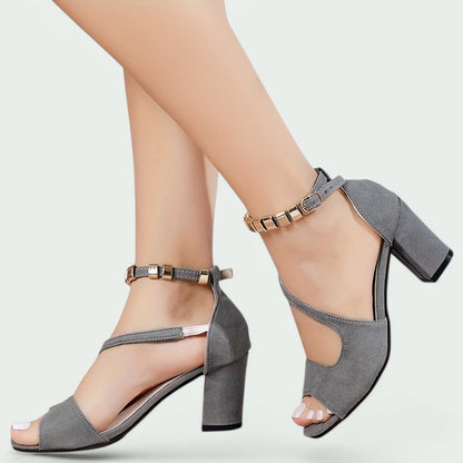 Sienna – Stilvolle Absatzsandalen mit Knöchelriemchen und Offenen Zehen