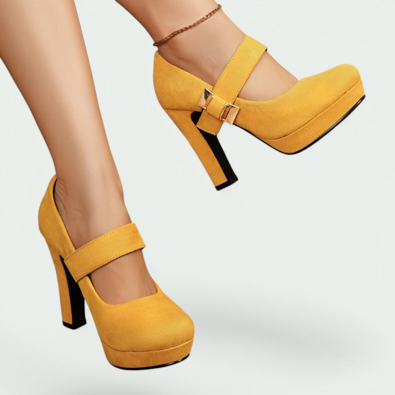 Valentina – Retro Runde Spitzenabsätze für Eleganz und Komfort