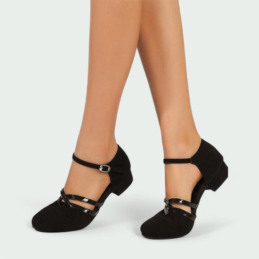 Amara – Elegante und Bequeme Schwarze Tanzschuhe für Damen